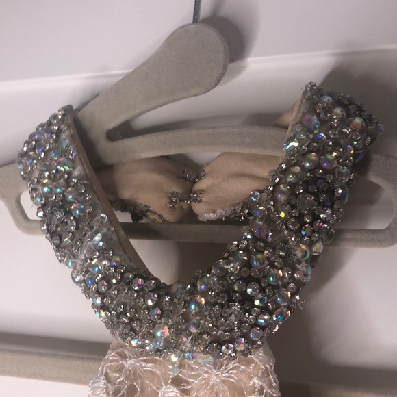 Blush Prom homecoming/prom/formal short lace dress - Picture 3 of 5